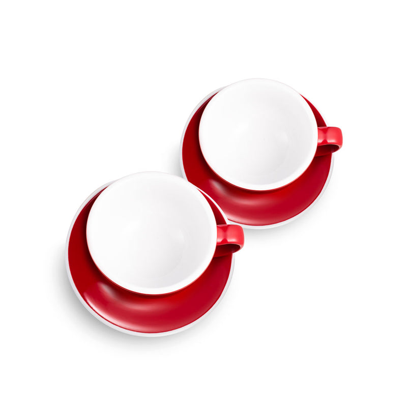 Egg Style Latte Cup & Saucer (10oz/300ml) - Set of 2