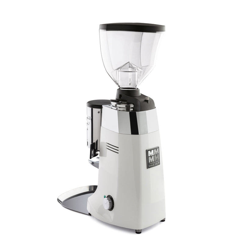 mazzer robur s automatic white espresso grinder doser