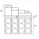 stainless steel 4 tier syrup rack diagram