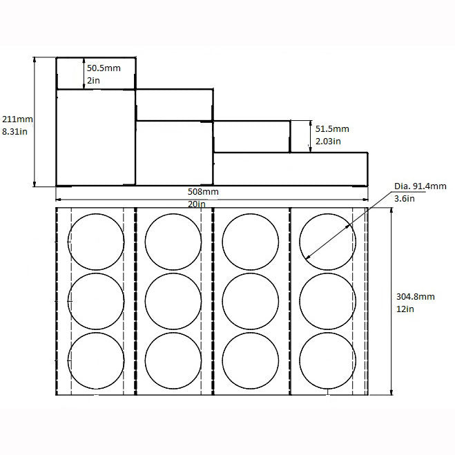 stainless steel 4 tier syrup rack diagram