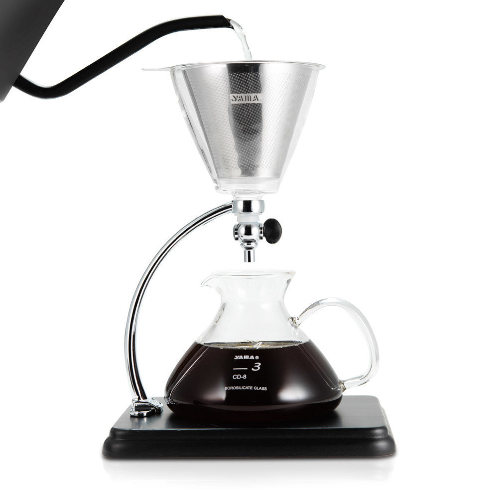 Coffee USA Glass Pour Over Coffee Maker - 4 Cup - Coffee dripper set maker  - High heat resistant carafe for brewing. Beautiful hand blown borosilicate