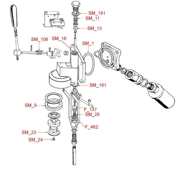 La San Marco NS-85 (FCS) Manual Group Head Re-build Kit