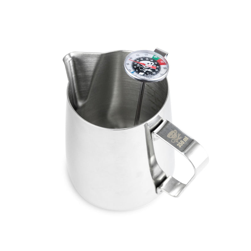 12oz. Milk Steaming Pitcher & Thermometer Combo