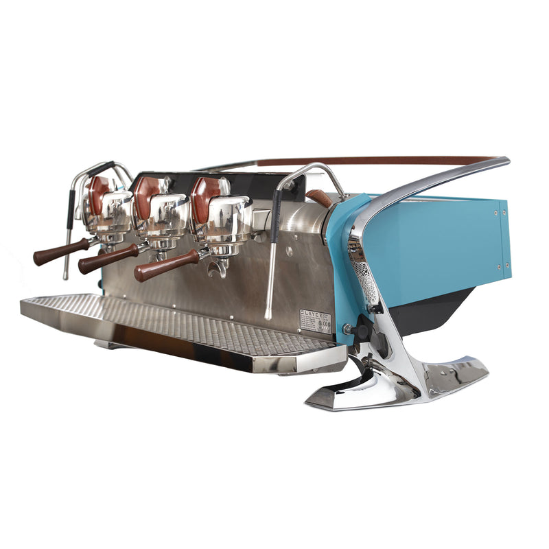 slayer steam lp 3 group espresso machine turquoise