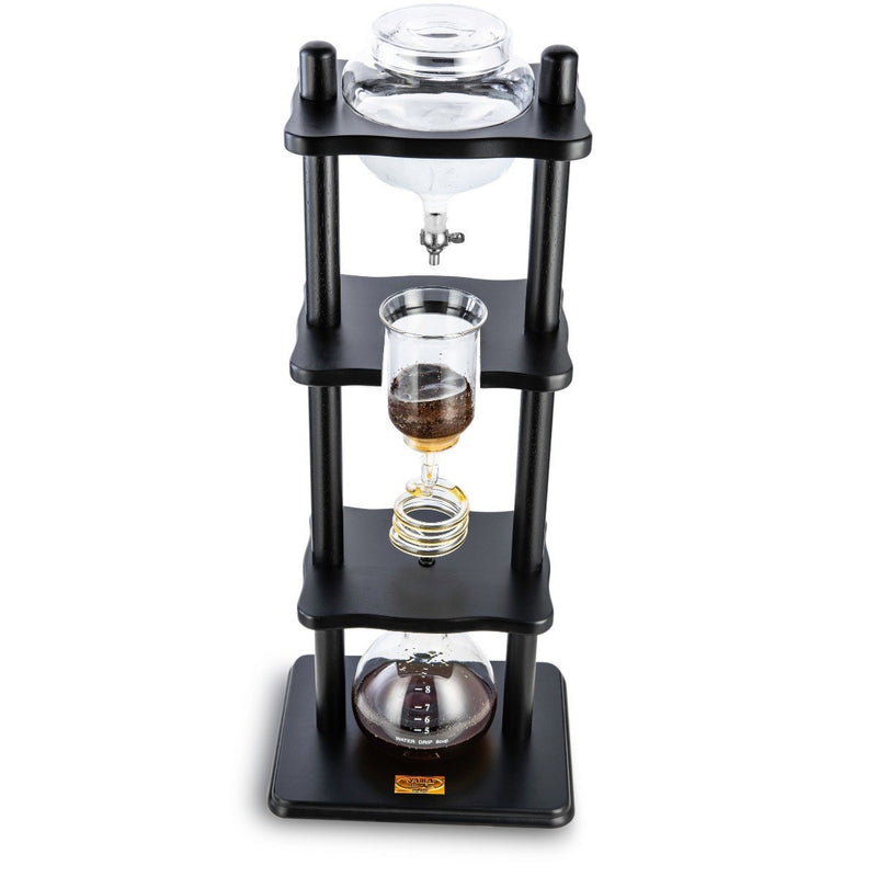 Yama 6-8 Cup Cold Drip Maker Straight Black Wood Frame (32oz)