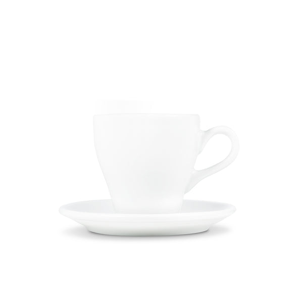 loveramics white tulip shaped cappuccino cup and saucer
