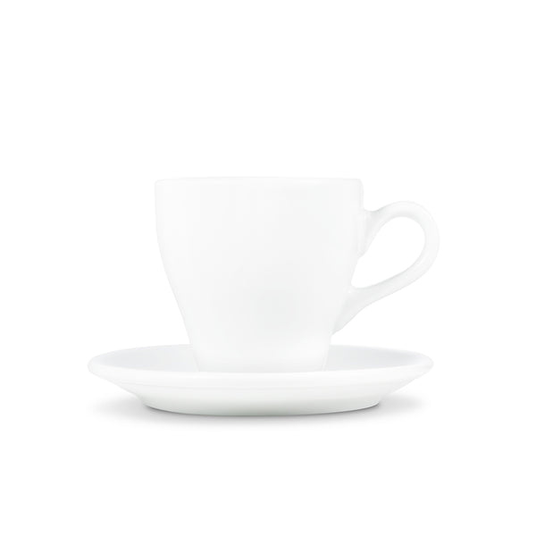 loveramics white tulip shaped latte cup and saucer