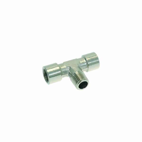 1/4" F x 1/4" M x 1/4" F BSP Fitting