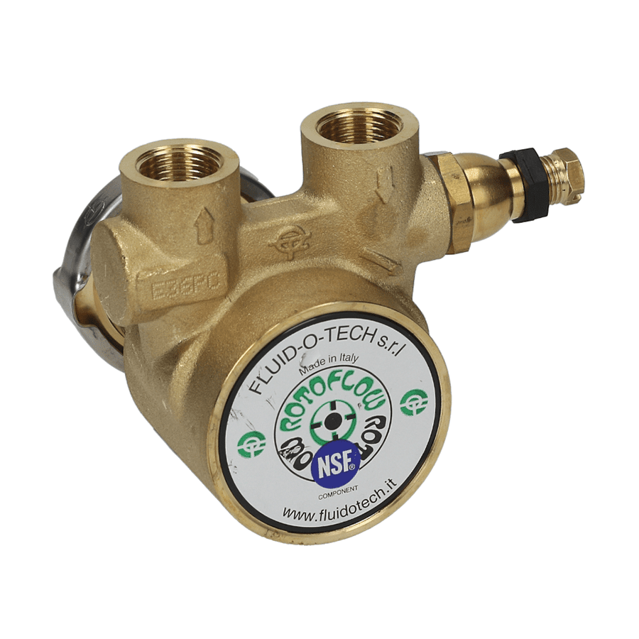 Fluid-O-Tech Rotoflow High Volume Water Pump, Brass