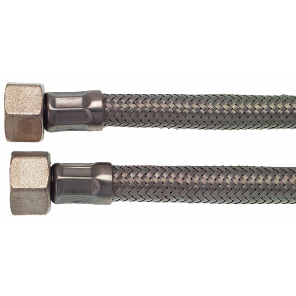 3/8" F X 3/8" F BSP 30 cm (~12") Stainless Steel Flex Line Hose (Special Order Item)