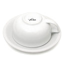 Bowl Style Latte Cup & Saucer (16oz) - White
