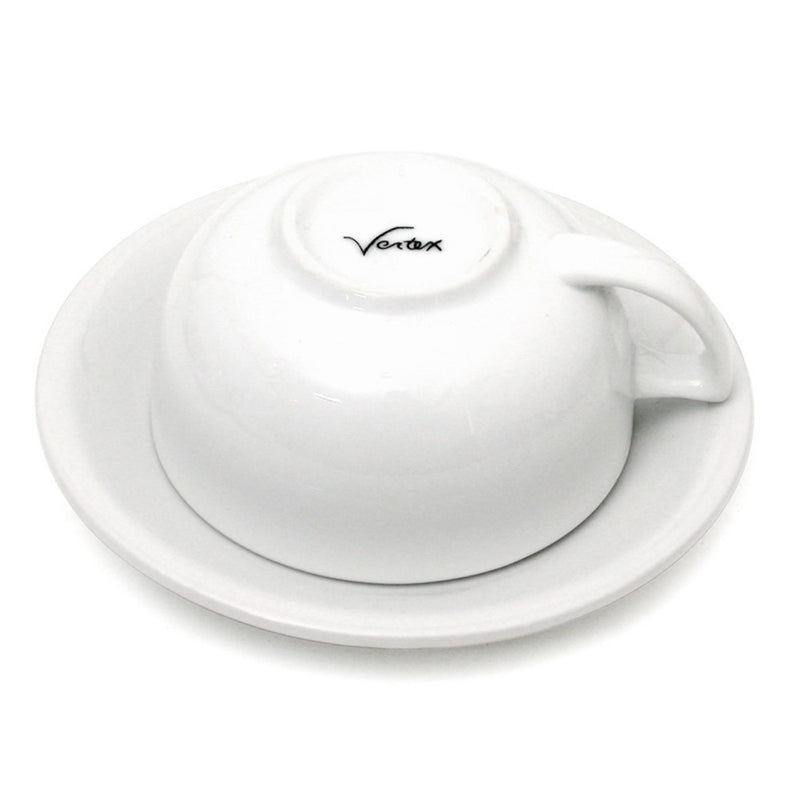 Bowl Style Latte Cup & Saucer (16oz) - White