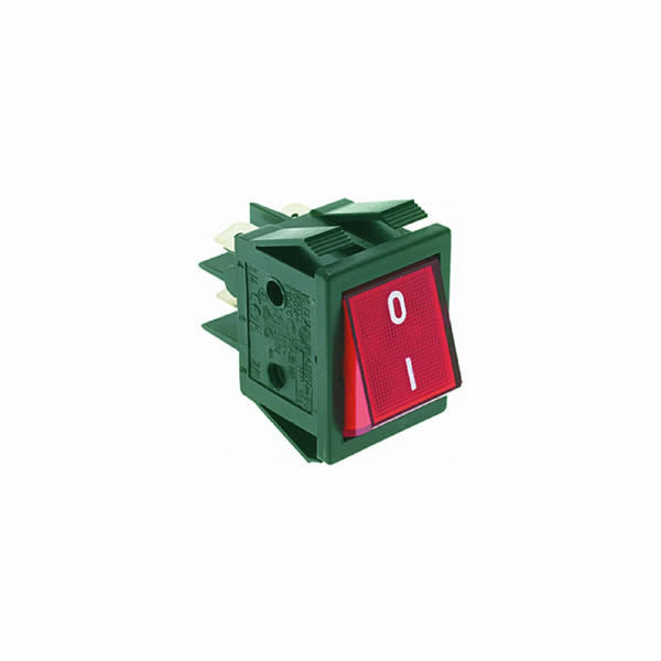 Red Momentary Two Pole Luminous Push Button Switch