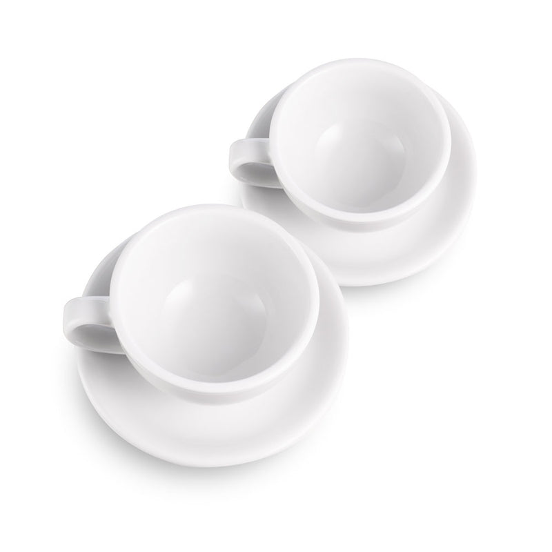 Egg Style Latte Cup & Saucer (10oz/300ml) - Set of 2
