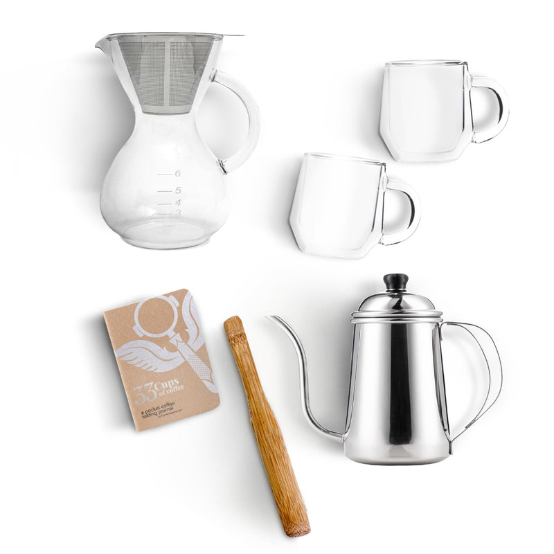 Hearth & Yama Glass Drip Pot Brew Kit - 6 Cup, Clear