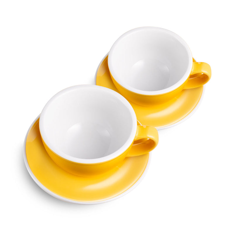 Egg Style Latte Cup & Saucer (10oz/300ml) - Set of 2