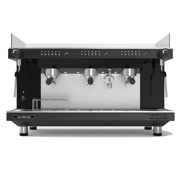 zoe competition tall 3 group espresso machine black